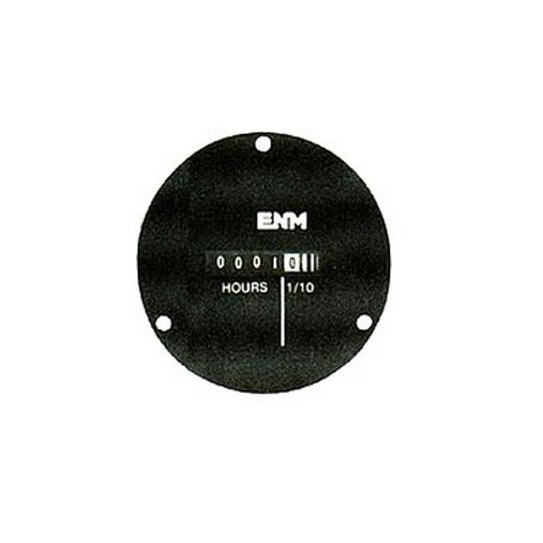 ENM 5-Digit Non-Resettable AC Powered Hour Meter III 230V AC/50 Hz with Panel Mount - Round SAE Bezel - T18B511BC