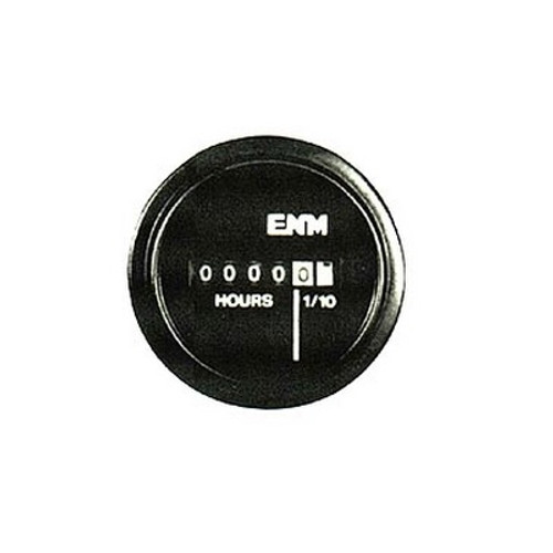 ENM 5-Digit Non-Resettable AC Powered Hour Meter II 230V AC/60 Hz with Panel Mount - Stainless Steel Bezel - T18BG51BC