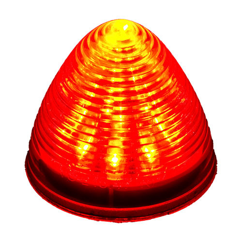 Heavy Duty Lighting 2 in. 10 LED Red  Beehive Clearance Marker Light 100mA with Clear Lens - HD20310RC