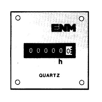 ENM 6-Digit Quartz DC Electronic Hour Meter II 10 - 80V DC with Black Anodized - Square Panel Mount with 4 Hole - T40E4537