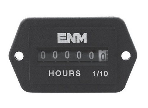 ENM 6-Digit Quartz Electronic Miniature AC Hour Meter I 230V AC - Back of Panel Mount with 2-Holes - T51E1