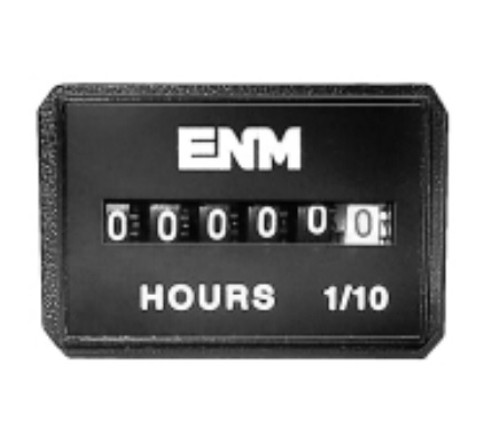 ENM 6-Digit Quartz Electronic Miniature AC Hour Meter IV 230V AC Dual Voltage/Frequency - Front Panel Mount - T51L1