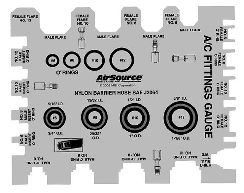 MEI A/C Hose and Fitting Gauge - 4979