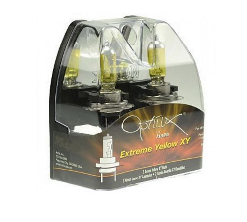 Hella T3.25 Optilux Extreme Xenon Yellow XY Bulb 12V 55W - P22d Base - Pair - H71071342