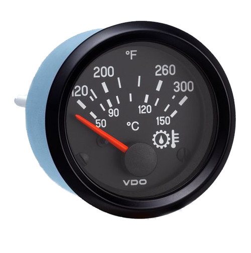 VDO 2-1/16 in. Cockpit International 300F/150C Electric Gear Temperature Gauge 12V Use with VDO Sender - 310 915