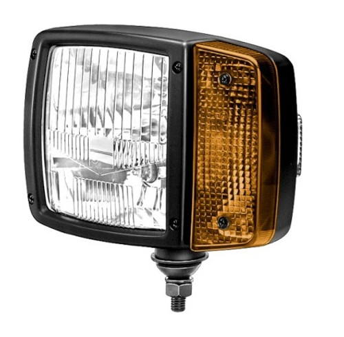 Hella Right Module 120 Combination Headlight 12V with Attached Amber Flasher Lamp - 993975101