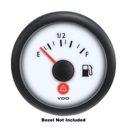 VDO 2-1/16 in. ViewLine Ivory Fuel Level Gauge 12/24V Use with 240-33 Ohm Sender - A2C53412993-S