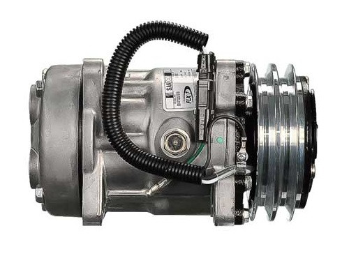 Sanden Compressor Model SD7H15HD-FLX7 24V R134a with 125mm 2Gr Clutch and GV Head - MEI 5287