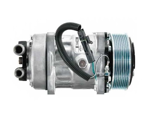 Sanden Compressor Model SD7H15HD-FLX 12V R134a with 119mm 8Gr Clutch and GV Head - MEI 5282A