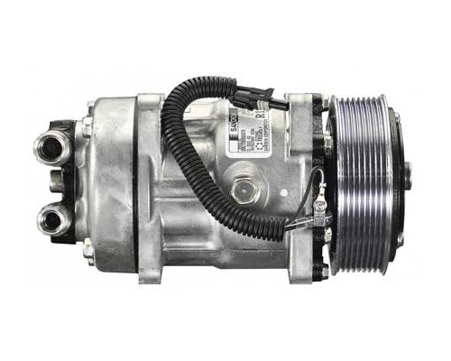 Sanden Compressor Model SD7H15 12V R134a with 119mm 8Gr Clutch and GV Head - MEI 54453