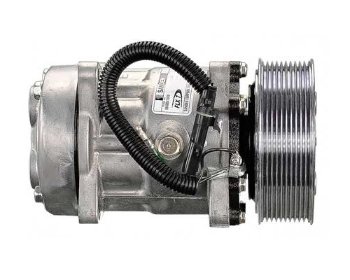 Sanden Compressor Model SD7H15HD 24V R134a with 125mm 10Gr Clutch and GV Head - MEI 54309