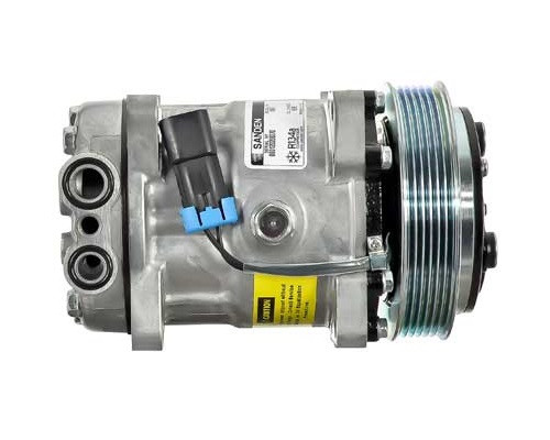 Sanden Compressor Model SD7H15HD 12V R134a with 128mm 6Gr Clutch and UK Head - MEI 5298