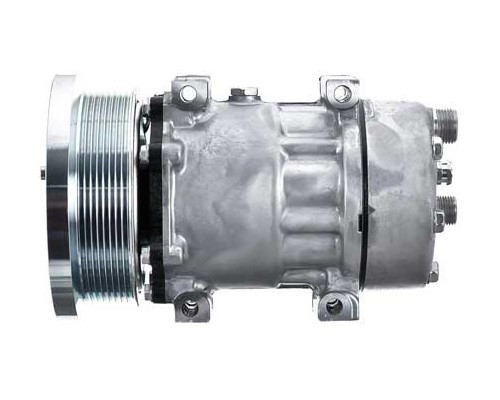 Sanden Compressor Model SD7H15-SHD 12V R134a with 132mm 8Gr Clutch and KCA Head - MEI 5317