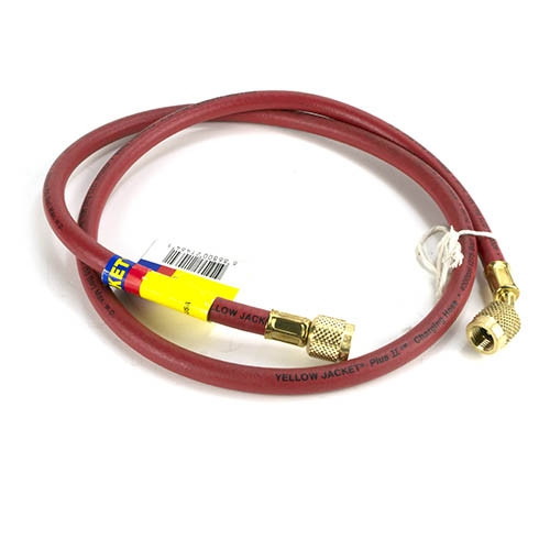Yellow Jacket R410A-48 Europe Plus II Red Hose 48 in. with 1/4 in. Female Flare and 5/16 in. Female Flare Angled - 21464