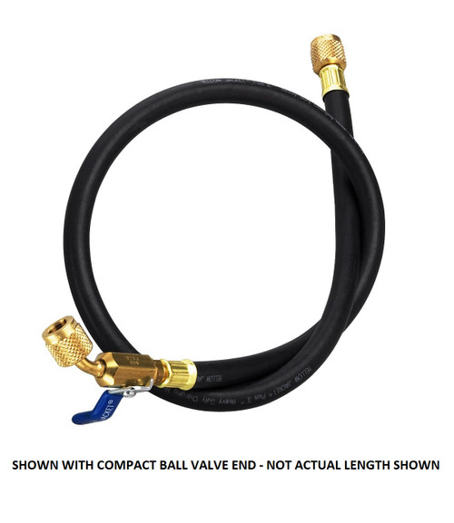 Yellow Jacket HCABV-144 PLUS II 1/4 in. Black Heavy Duty Charging Hose 12 ft. with FlexFlow - 25912