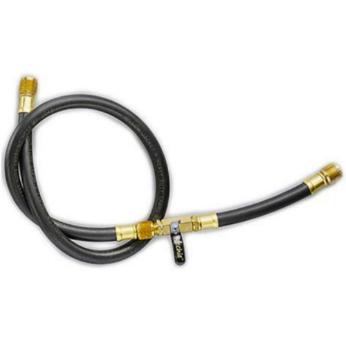 Yellow Jacket HCABV-48 PLUS II 1/4 in. Black Heavy Duty Charging Hose 48 in. with FlexFlow - 25848