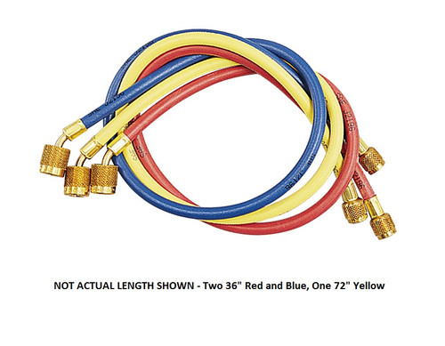 Yellow Jacket HAVS-36RB and HAVS-72Y 3-Pak PLUS II 1/4 in. Hoses with SealRight Fitting - 22981