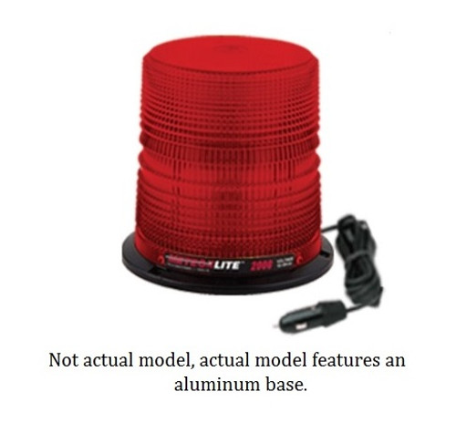 Meteorlite 22009 Series Red High Profile Strobe Light 12-24VDC with Aluminum Base - Magnetic Mount - SY22009HM-R by Superior Signal 