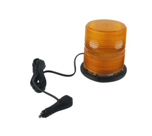 Meteorlite 22009 Series Amber High Profile Strobe Light 12-24VDC with ABS Plastic Base - Magnetic Mount - SY22009PHM-A by Superior Signal 