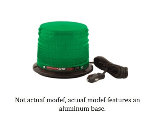 Meteorlite 22009 Series Green Low Profile Strobe Light 12-24VDC with Aluminum Base - Magnetic Mount - SY22009LM-G by Superior Signal 