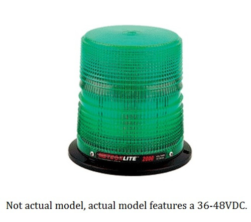 Meteorlite 22110 Series Green High Profile Strobe Light 36-48VDC - Permanent Mount - SY22110H-G by Superior Signal 