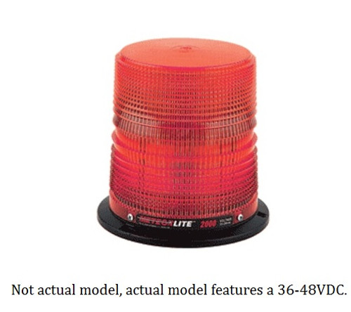 Meteorlite 22110 Series Red High Profile Strobe Light 36-48VDC - Permanent Mount - SY22110H-R by Superior Signal 