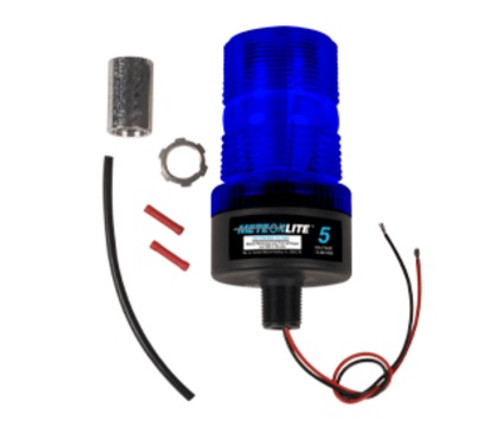 Meteorlite ML5 LED Series Blue Strobe Light 12-80VDC - 1/2 in. Pipe Mount - SY361005P-B-LED by Superior Signal 