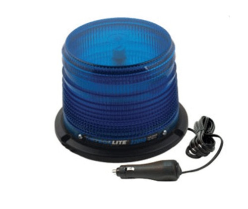 Meteorlite 22050 Series Low Profile Beacon 12-48VDC with Blue LEDs and Lens - Magnetic Mount - SY22050LM-B by Superior Signal 