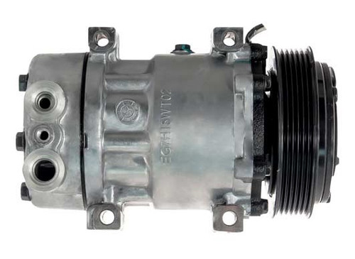 Red Dot 75R89492Q / RD-5-12550-1P Sanden Compressor Model QP7H15S 12V R134a with 125mm Poly 6 Clutch and GQ Head