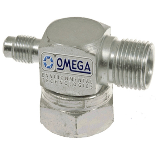 Omega Compressor Fitting No. 8 Rotolock to O-Ring with 1/4 Service Valve - 35-12031