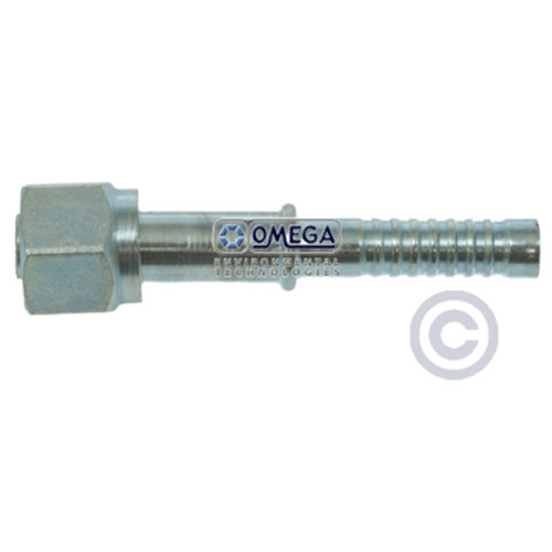 Omega Fitting Straight No. 8 Female O-Ring x No. 8 Air-O-Crimp without Clamp - 35-AN1302