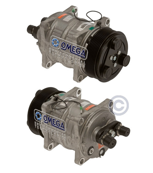 Seltec Compressor Model TM-13XS 12V with 123mm Clutch and Horizontal O-Ring Fitting - 20-44122-XD by Omega