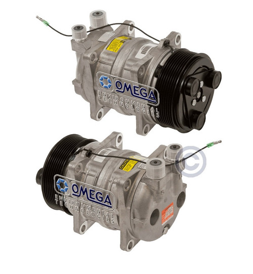 Seltec Compressor Model TM-13HA 12V with 123mm Clutch and Vertical O-Ring Fitting - 20-42121 by Omega