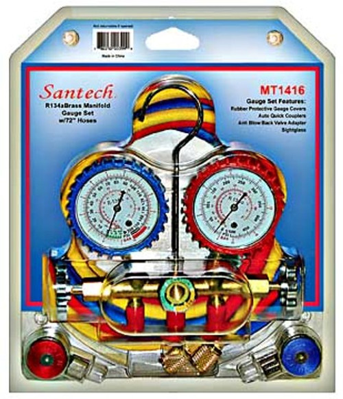 Santech R134a Brass Manifold Gauge Set - MT1416 by Omega