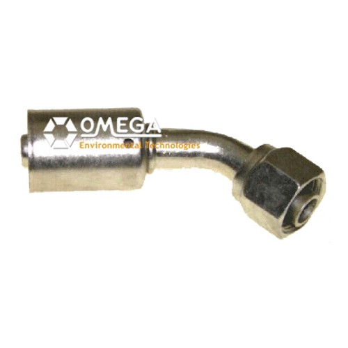 Omega 45 Deg. Fitting No. 8 Female O-Ring x No. 8 Beadlock - 35-S1312