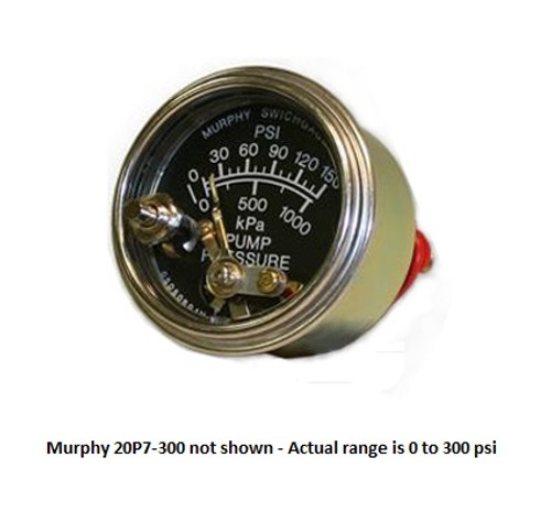 Murphy 0-300 PSI Mechanical Lockout Pressure Swichgage 2 in. - Plated Steel - 20P7-300