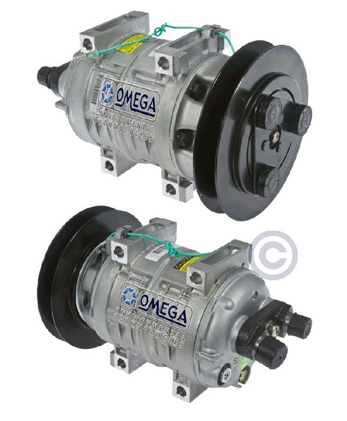 Seltec Compressor Model TM-15HS 24V with 159mm Clutch and Vertical O-Ring Fitting - 20-45081 by Omega