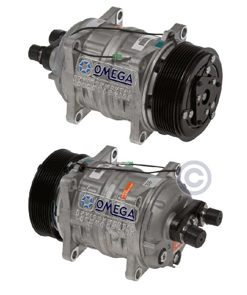 Seltec Compressor Model TM-15XD 12V with 123mm Clutch and Horizontal O-Ring Fitting - 20-45322-XD by Omega