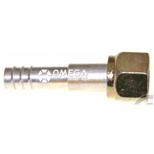 Omega Aluminum Fitting No. 10 Female O-Ring x No. 10 Barbed Straight - 35-11303