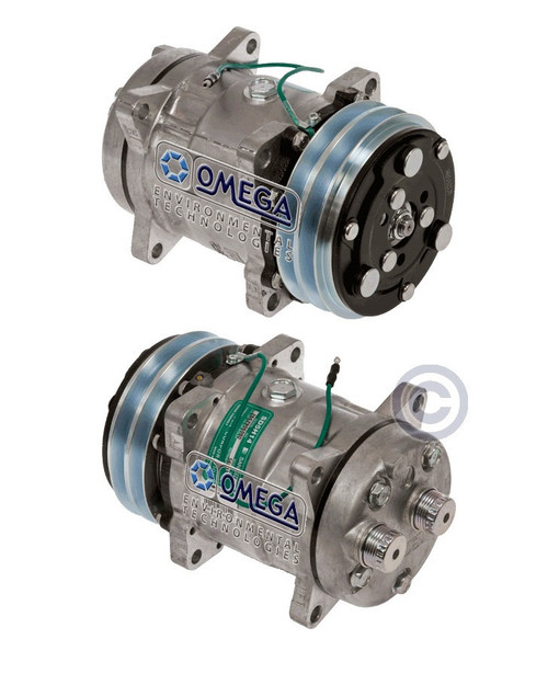 Sanden Compressor Model SD5H14 24V with 132mm Clutch Diameter and HTO Fitting - 20-10090 by Omega