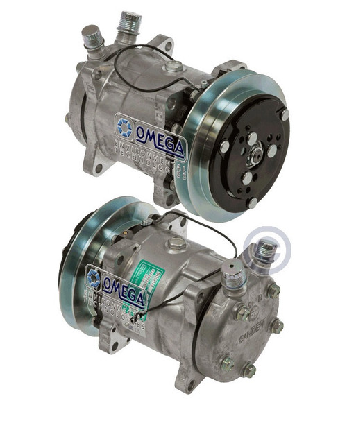 Sanden Compressor Model SD5H14 12V with 152mm Clutch Diameter and Vertical O-Ring Fitting - 20-09983 by Omega