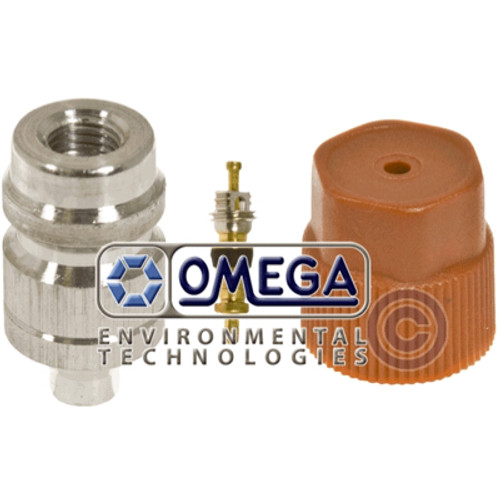 Omega Aluminum Service Port R134A Weld On High Side 16 mm with Valve Core - 35-50000