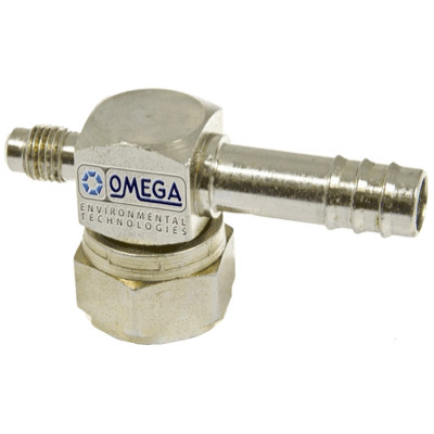 Omega 90 Deg. Steel Fitting No. 10 Tube-O with R12 Port - 35-12023-T