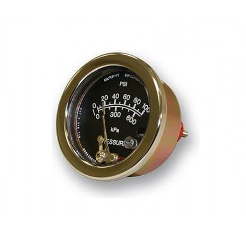 Murphy 0-75 PSI Mechanical Pressure Swichgage 2.5 in. with Plated Steel Case - 25P-75