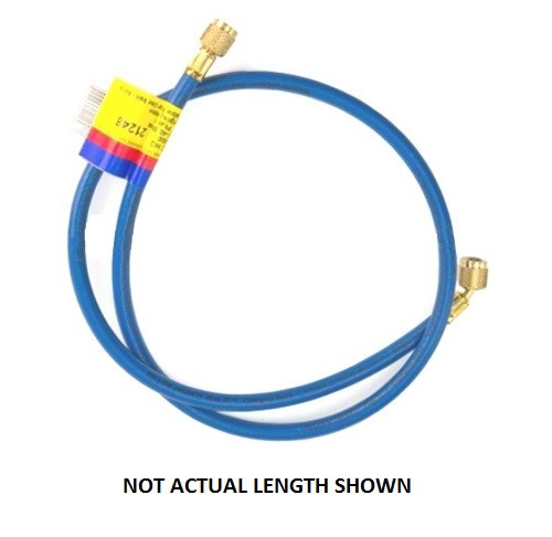 Yellow Jacket HAV-24 Plus II 1/4 in. Blue Charging Hose 24 in. with Double Barrier Protection and HAV Standard Fitting - 21224