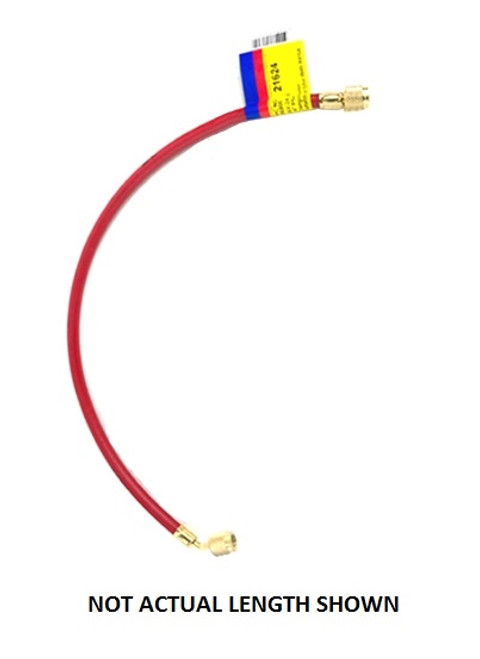 Yellow Jacket HAV-120 Plus II 1/4 in. Red Charging Hose 10 ft. with Double Barrier Protection and HAV Standard Fitting - 21710