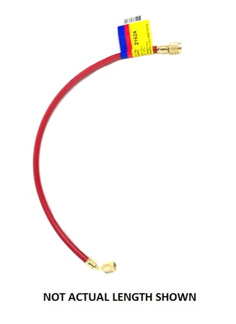 Yellow Jacket HAV-300 Plus II 1/4 in. Red Charging Hose 25 ft. with Double Barrier Protection and HAV Standard Fitting - 21725