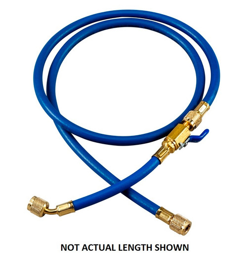 Yellow Jacket 96 in. Blue Plus II 1/4 in. Hose with FlexFlow Valve - 25296