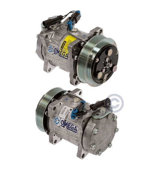Sanden Compressor Model SD7H15 12V with 132mm Clutch Diameter and Pad Fitting - 20-04467 by Omega