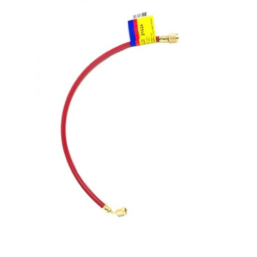 Yellow Jacket HAV-12 Plus II 1/4 in. Red Charging Hose 12 in. with Double Barrier Protection and HAV Standard Fitting - 21612